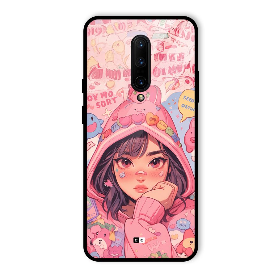 Cute Anime Girl Glass Back Case for OnePlus 7 Pro