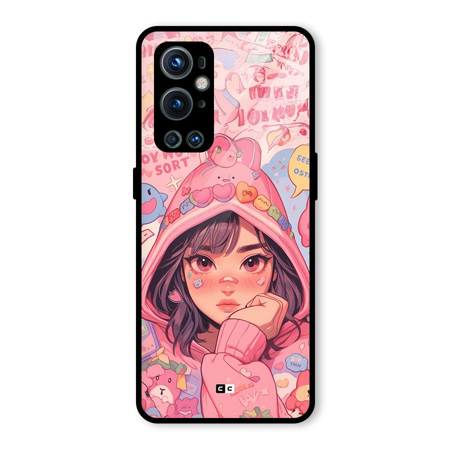 Cute Anime Girl Glass Back Case for OnePlus 9 Pro