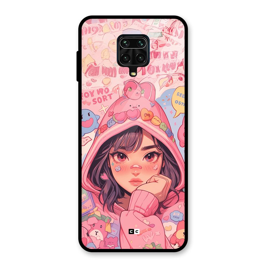 Cute Anime Girl Glass Back Case for Poco M2 Pro