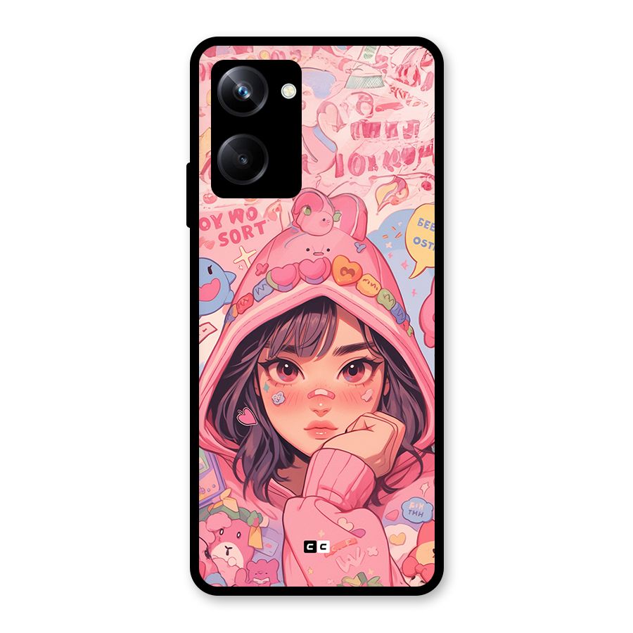 Cute Anime Girl Glass Back Case for Realme 10 Pro