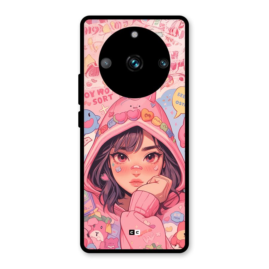 Cute Anime Girl Glass Back Case for Realme 11 Pro Plus