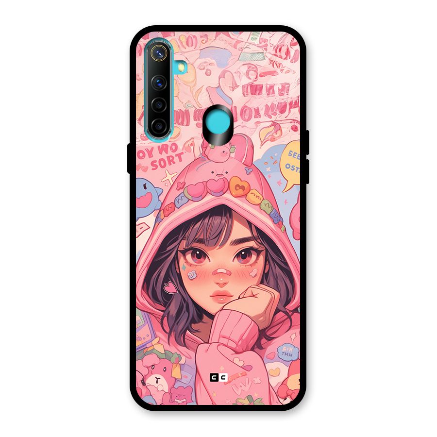 Cute Anime Girl Glass Back Case for Realme 5