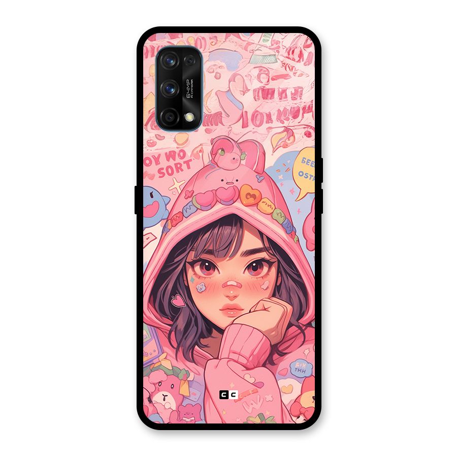 Cute Anime Girl Glass Back Case for Realme 7 Pro