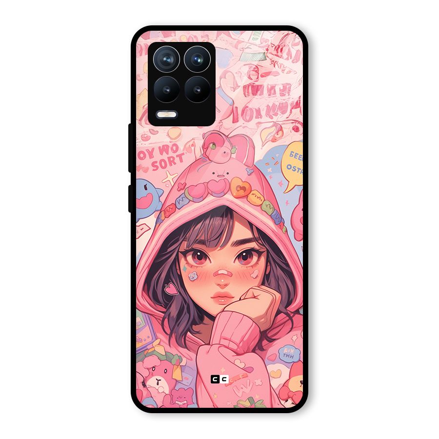 Cute Anime Girl Glass Back Case for Realme 8 Pro