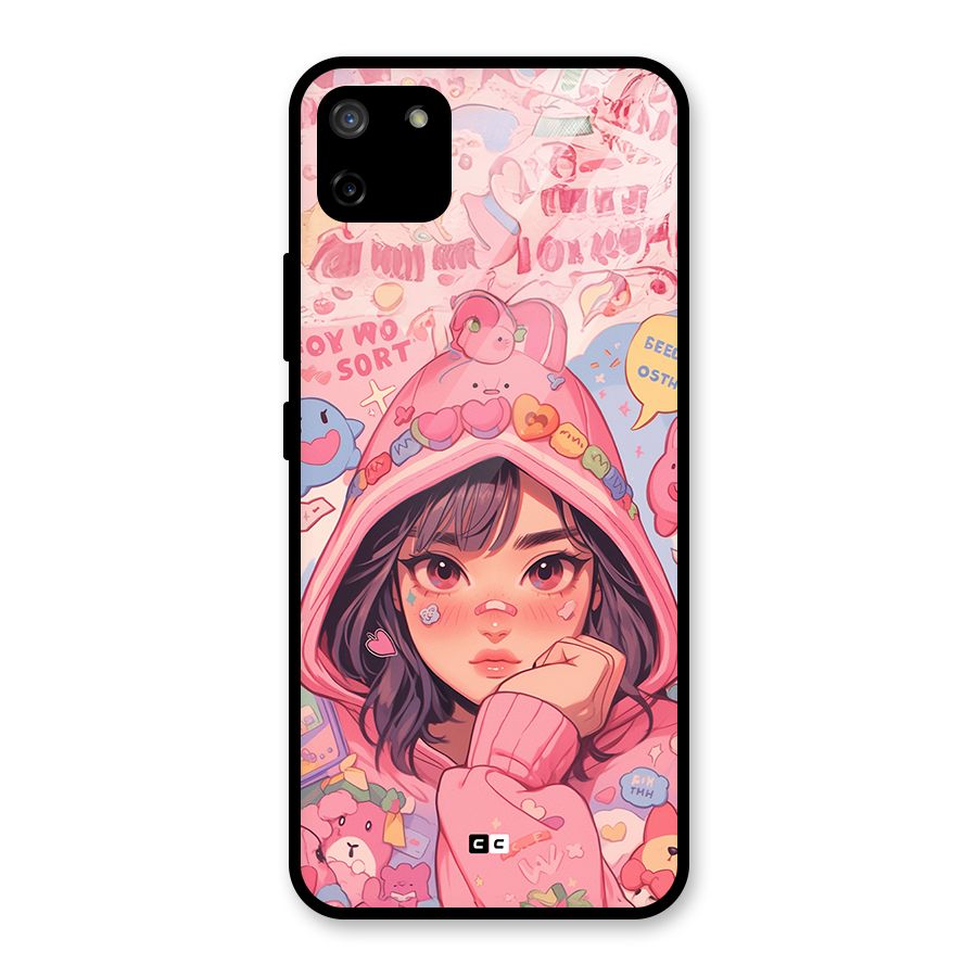 Cute Anime Girl Glass Back Case for Realme C11