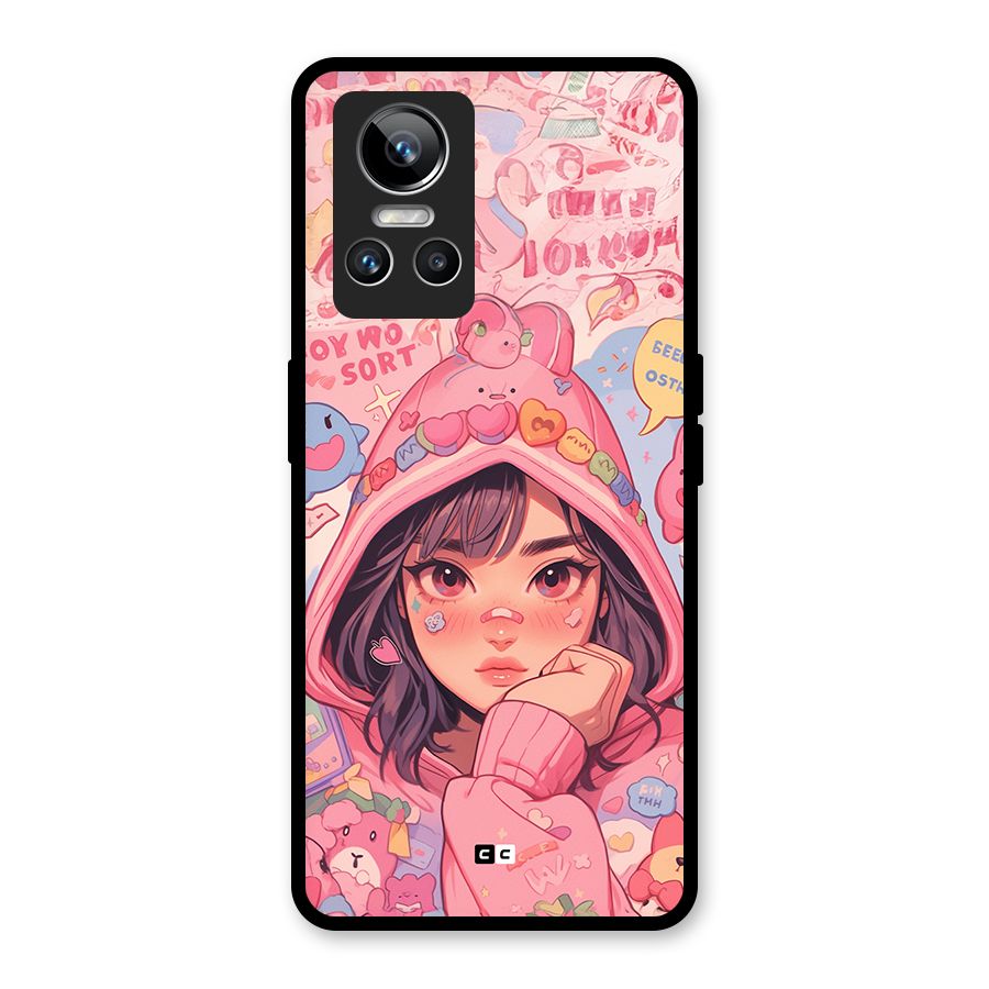 Cute Anime Girl Glass Back Case for Realme GT Neo 3