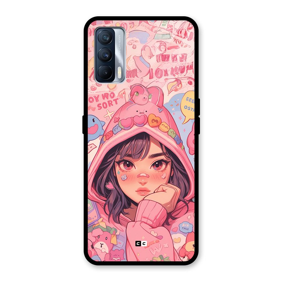 Cute Anime Girl Glass Back Case for Realme X7