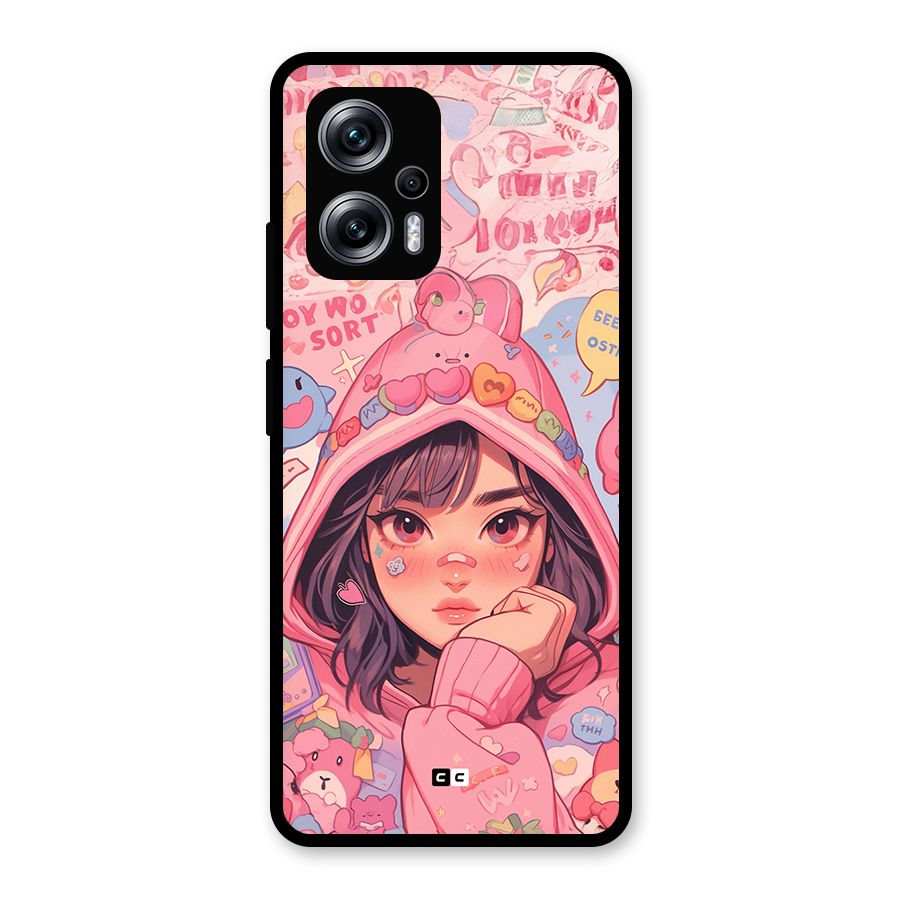 Cute Anime Girl Glass Back Case for Redmi K50i