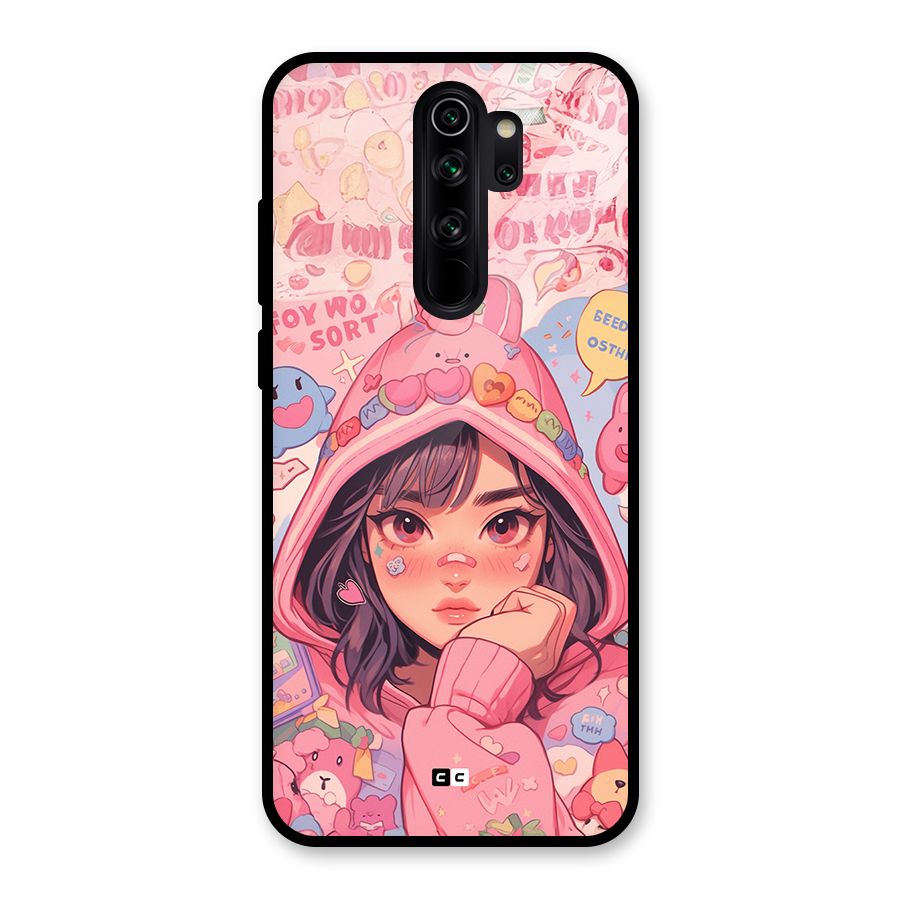 Cute Anime Girl Glass Back Case for Redmi Note 8 Pro