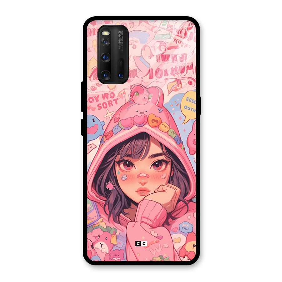 Cute Anime Girl Glass Back Case for Vivo iQOO 3