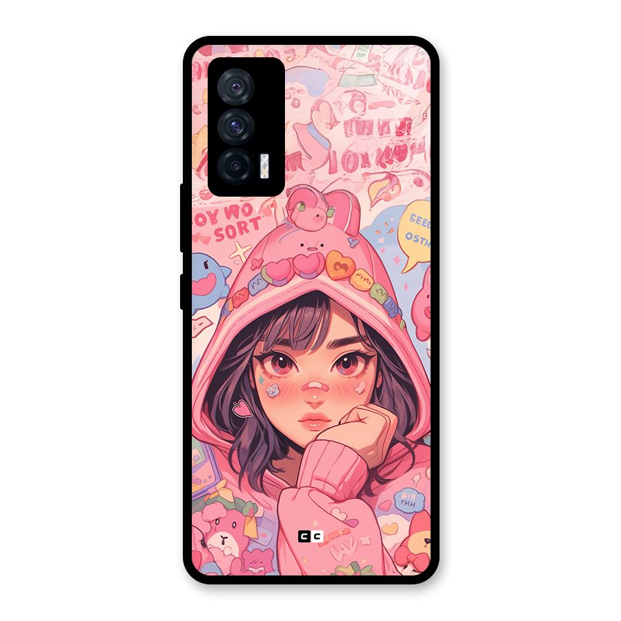 Cute Anime Girl Glass Back Case for Vivo iQOO 7 5G