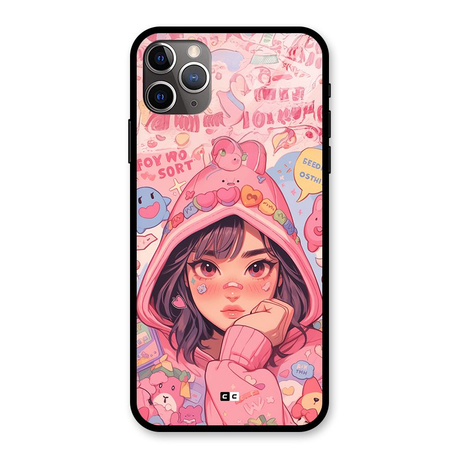 Cute Anime Girl Glass Back Case for iPhone 11 Pro Max