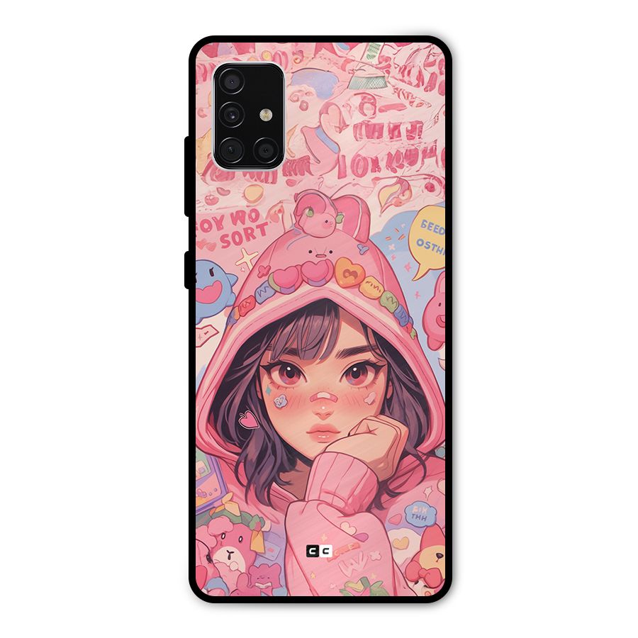 Cute Anime Girl Metal Back Case for Galaxy A51