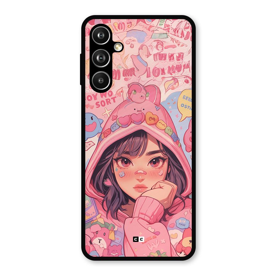 Cute Anime Girl Metal Back Case for Galaxy F54