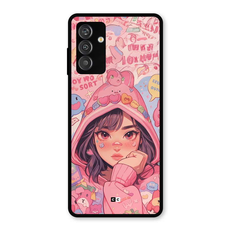 Cute Anime Girl Metal Back Case for Galaxy M13