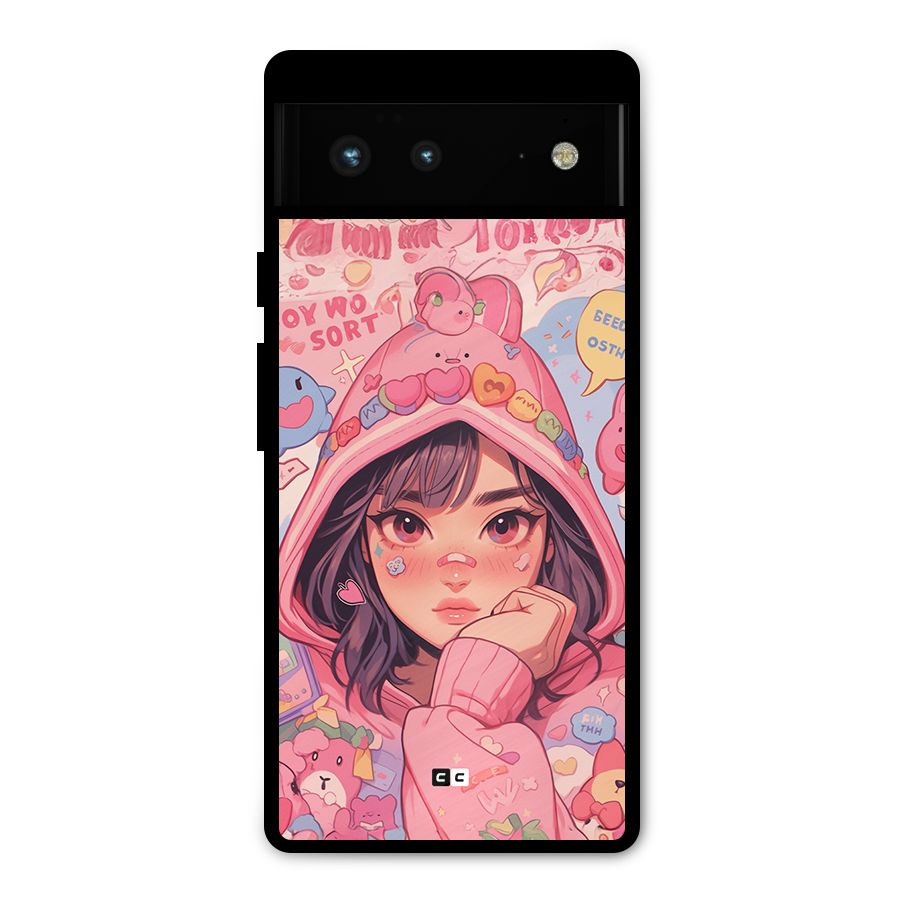 Cute Anime Girl Metal Back Case for Google Pixel 6