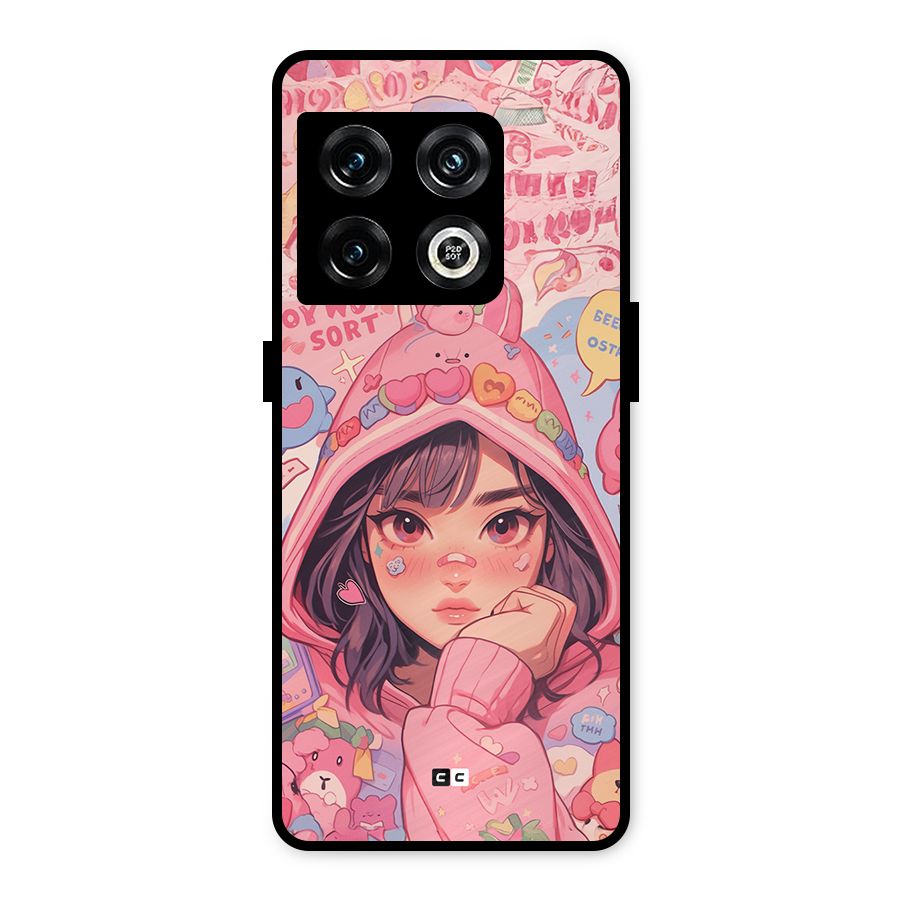 Cute Anime Girl Metal Back Case for OnePlus 10 Pro 5G