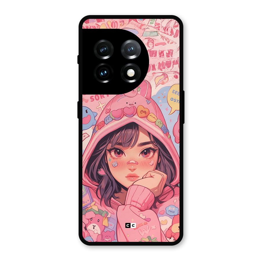 Cute Anime Girl Metal Back Case for OnePlus 11