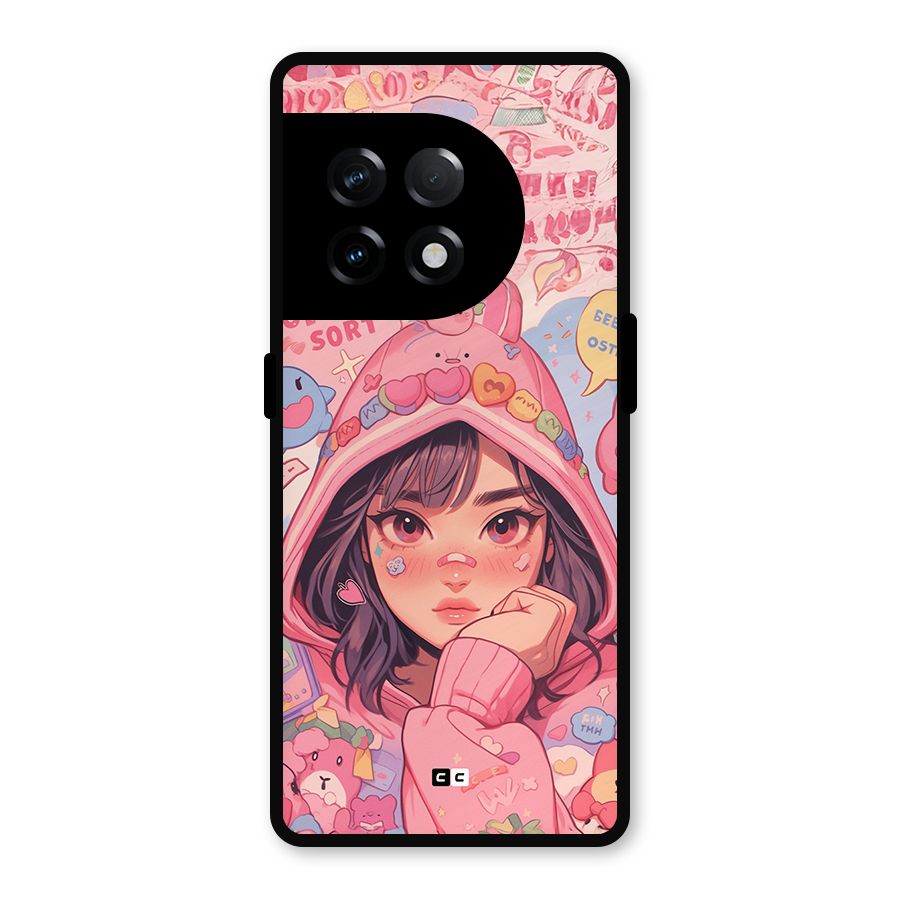Cute Anime Girl Metal Back Case for OnePlus 11R