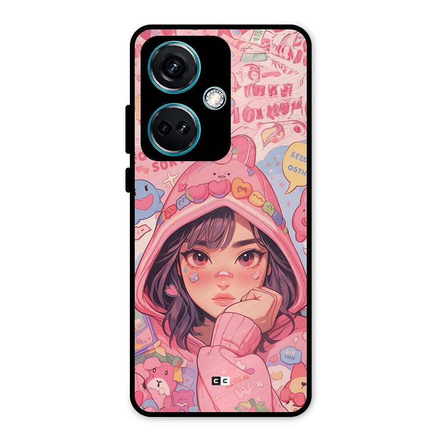 Cute Anime Girl Metal Back Case for OnePlus Nord CE 3 5G