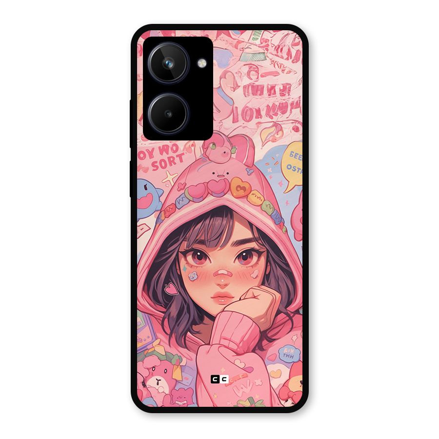 Cute Anime Girl Metal Back Case for Realme 10