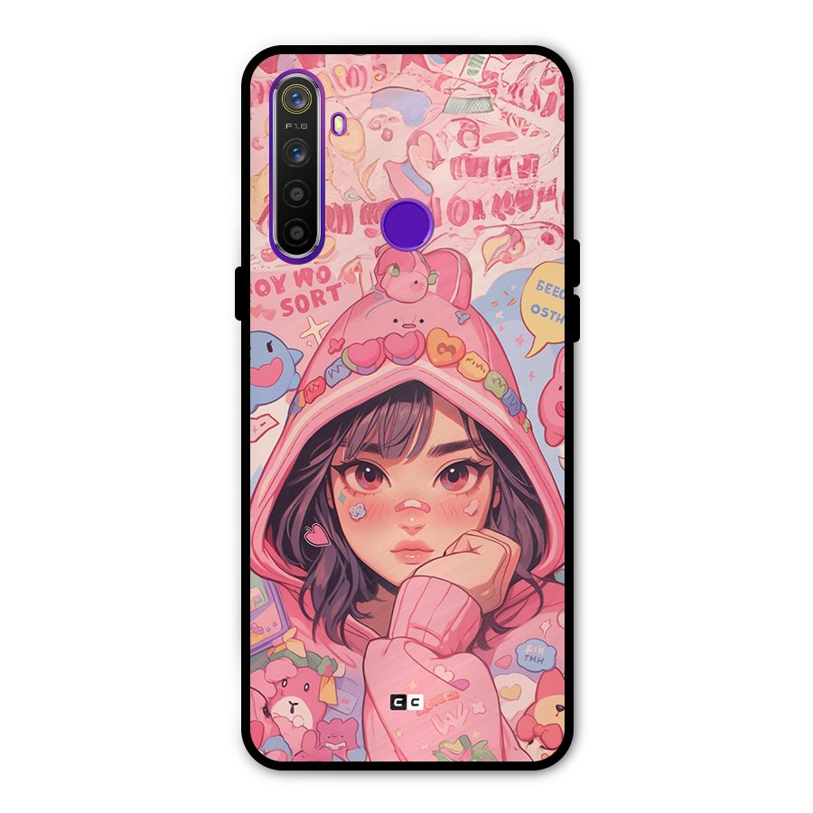 Cute Anime Girl Metal Back Case for Realme 5