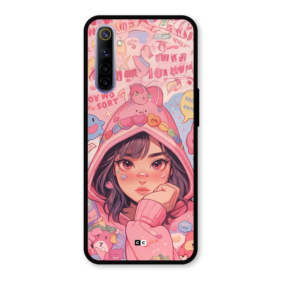 Cute Anime Girl Metal Back Case for Realme 6