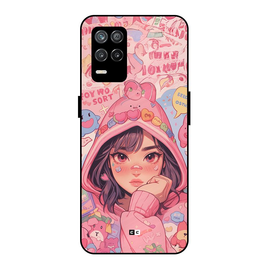 Cute Anime Girl Metal Back Case for Realme 8 5G