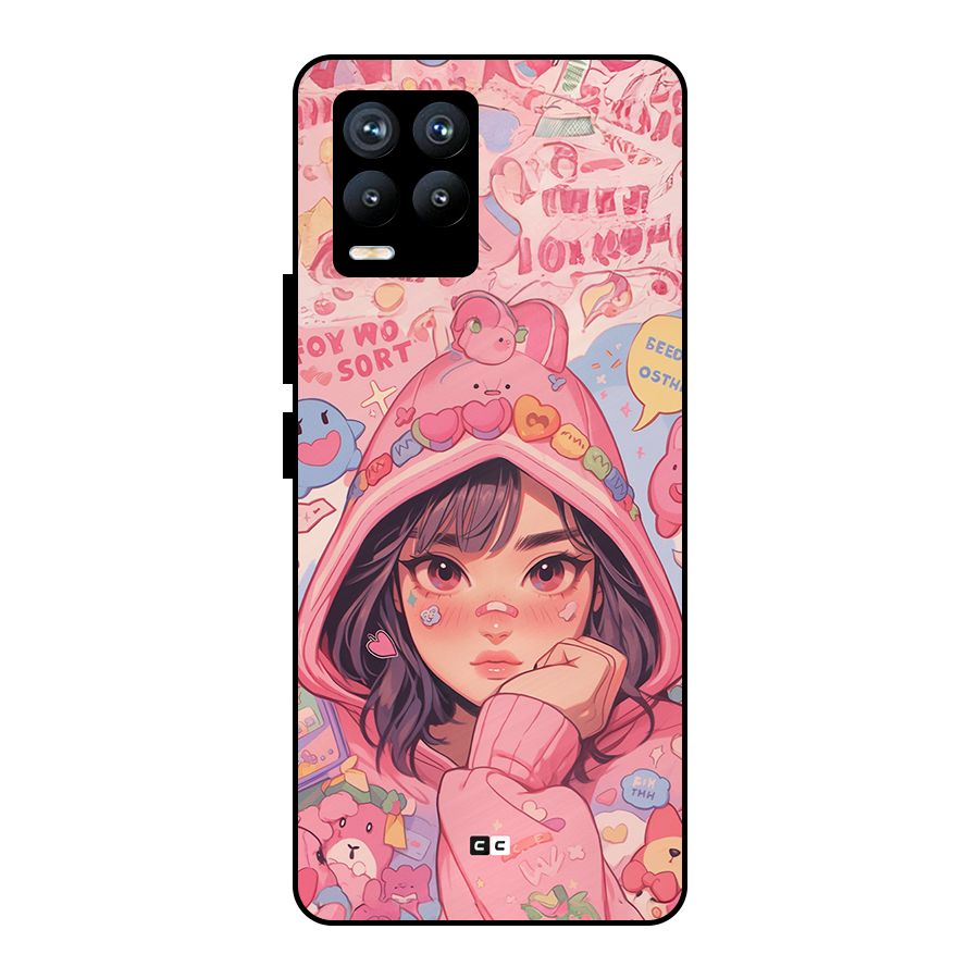 Cute Anime Girl Metal Back Case for Realme 8 Pro