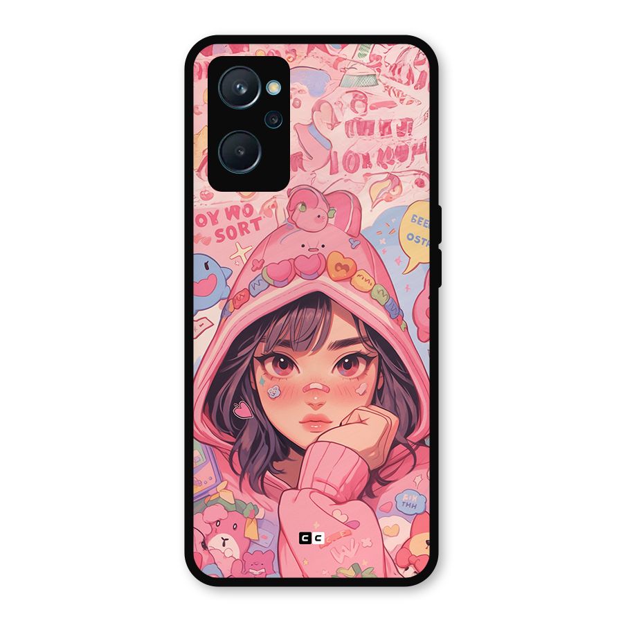Cute Anime Girl Metal Back Case for Realme 9i