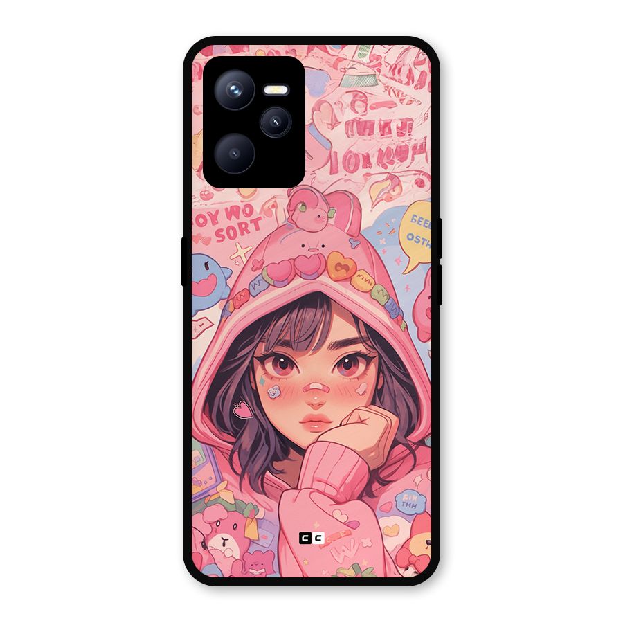 Cute Anime Girl Metal Back Case for Realme C35