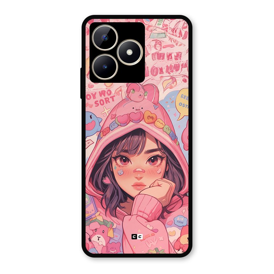 Cute Anime Girl Metal Back Case for Realme C53