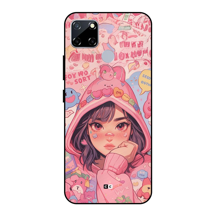 Cute Anime Girl Metal Back Case for Realme Narzo 30A
