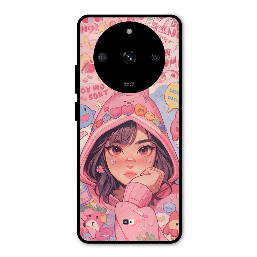 Cute Anime Girl Metal Back Case for Realme Narzo 60 5G