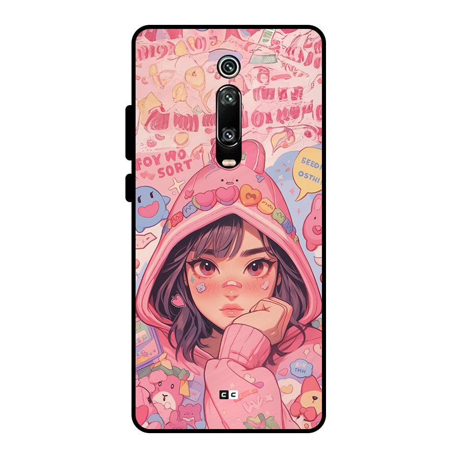 Cute Anime Girl Metal Back Case for Redmi K20