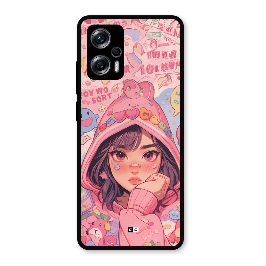 Cute Anime Girl Metal Back Case for Redmi K50i