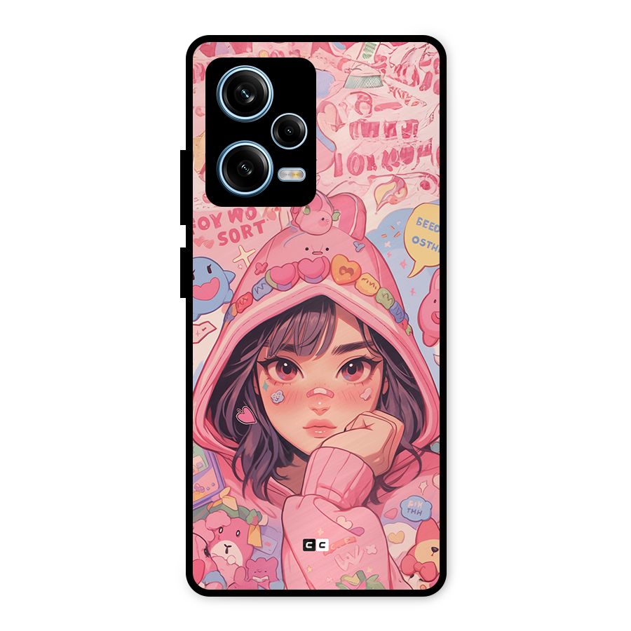 Cute Anime Girl Metal Back Case for Redmi Note 12 Pro