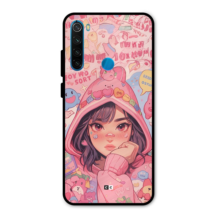 Cute Anime Girl Metal Back Case for Redmi Note 8