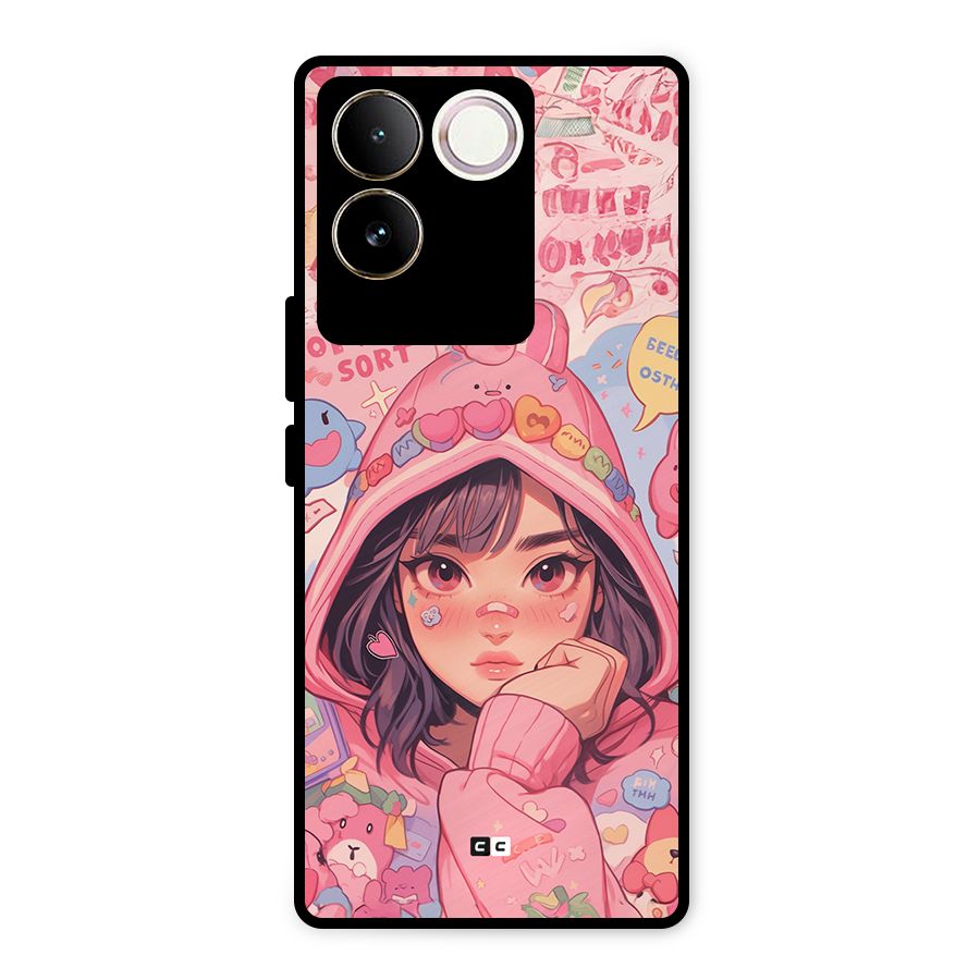 Cute Anime Girl Metal Back Case for Vivo T2 Pro