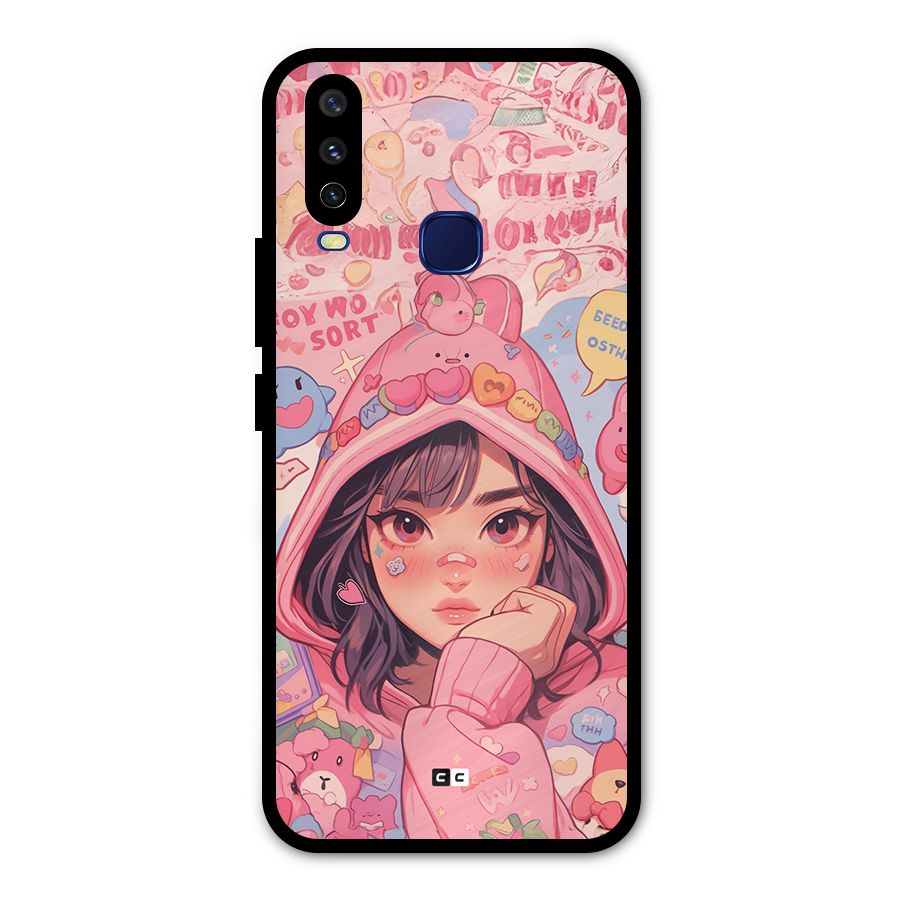 Cute Anime Girl Metal Back Case for Vivo V17