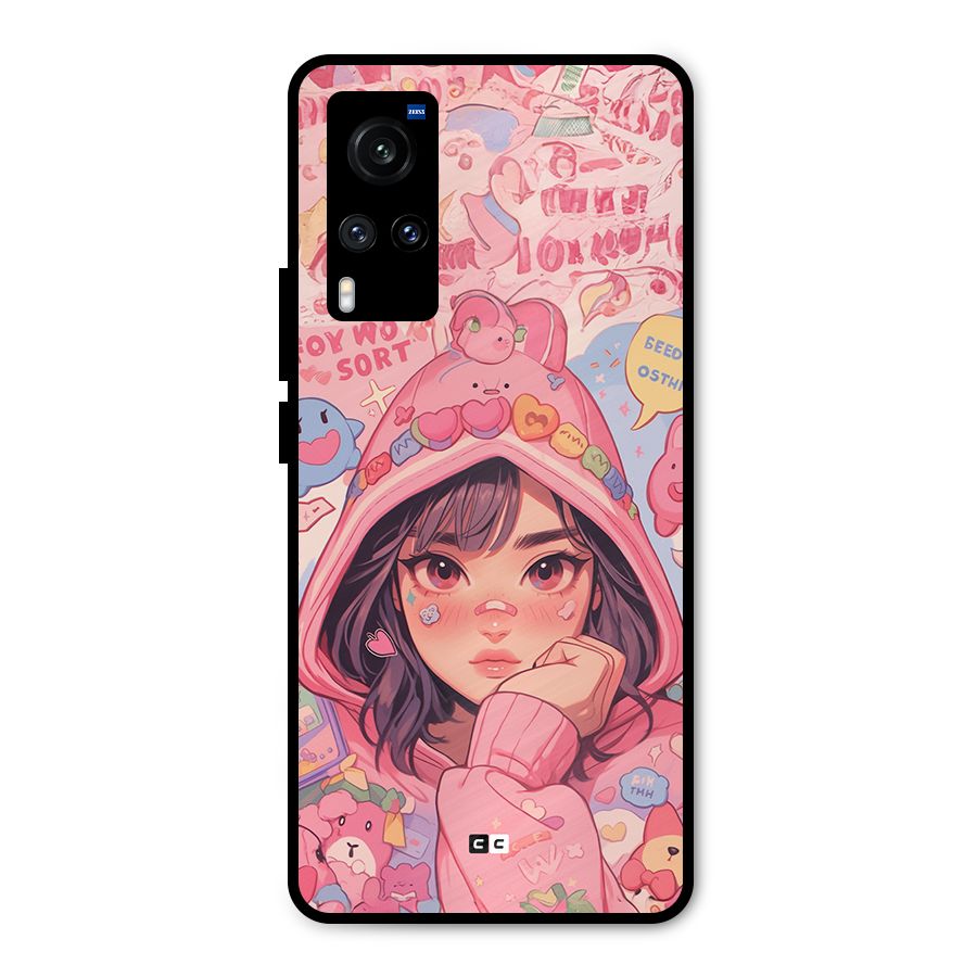 Cute Anime Girl Metal Back Case for Vivo X60
