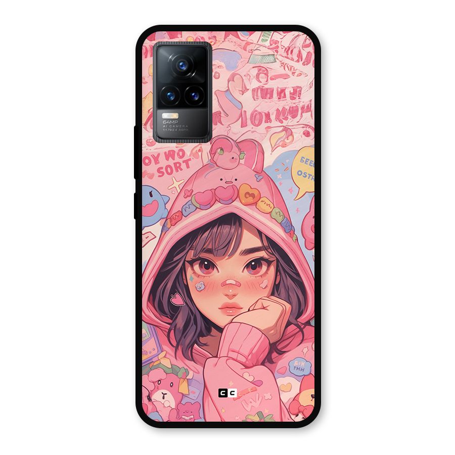 Cute Anime Girl Metal Back Case for Vivo Y73