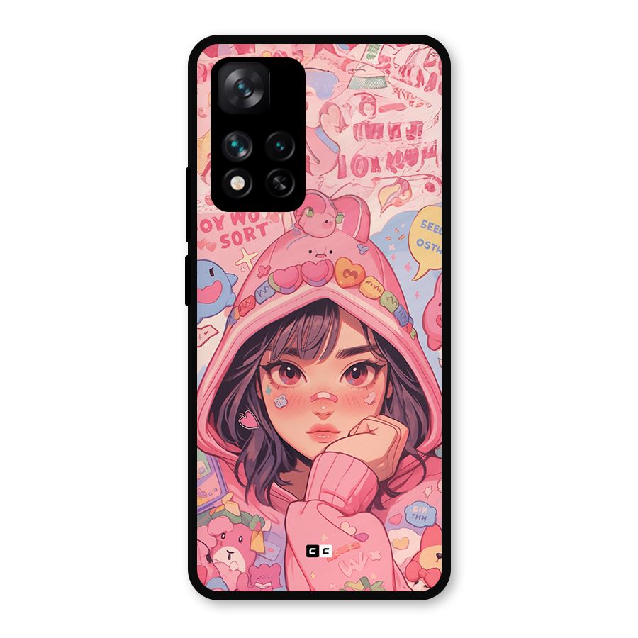 Cute Anime Girl Metal Back Case for Xiaomi 11i 5G