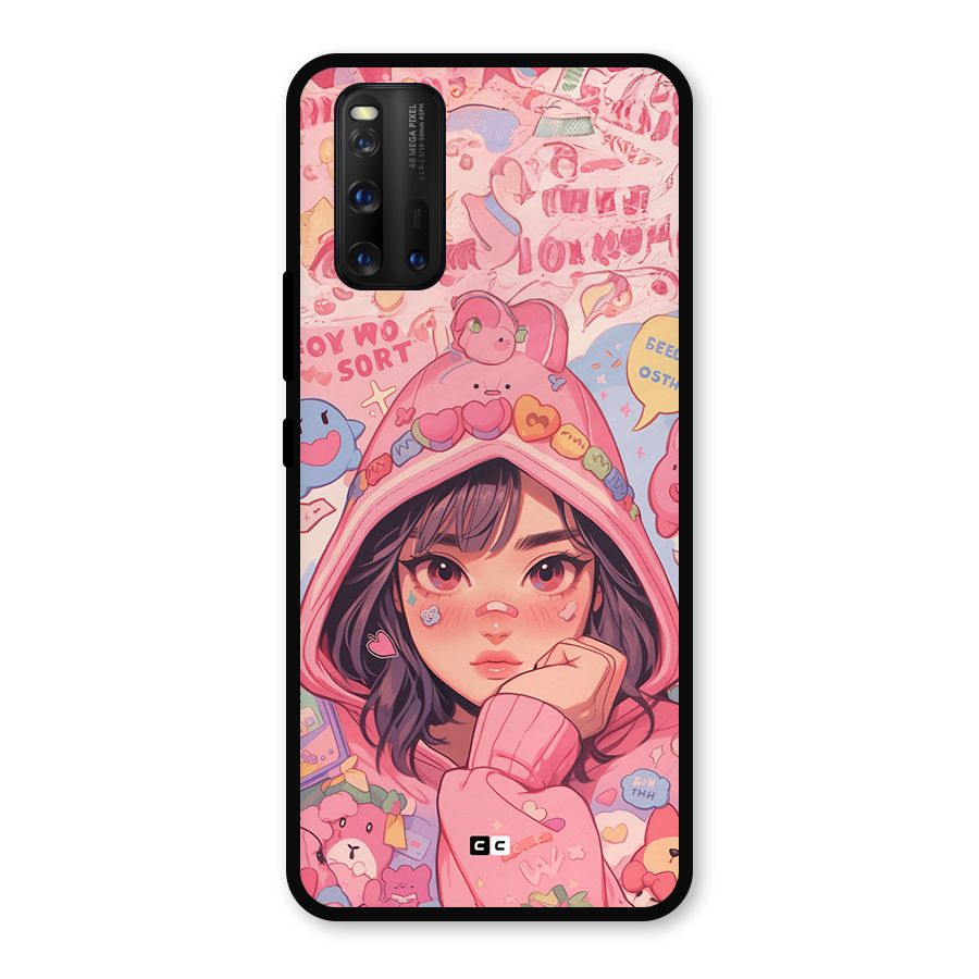 Cute Anime Girl Metal Back Case for iQOO 3