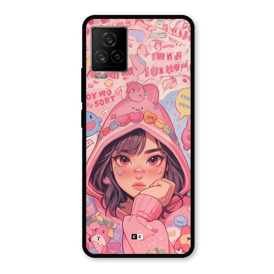 Cute Anime Girl Metal Back Case for iQOO 7 Legend 5G