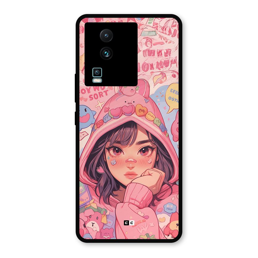 Cute Anime Girl Metal Back Case for iQOO Neo 7