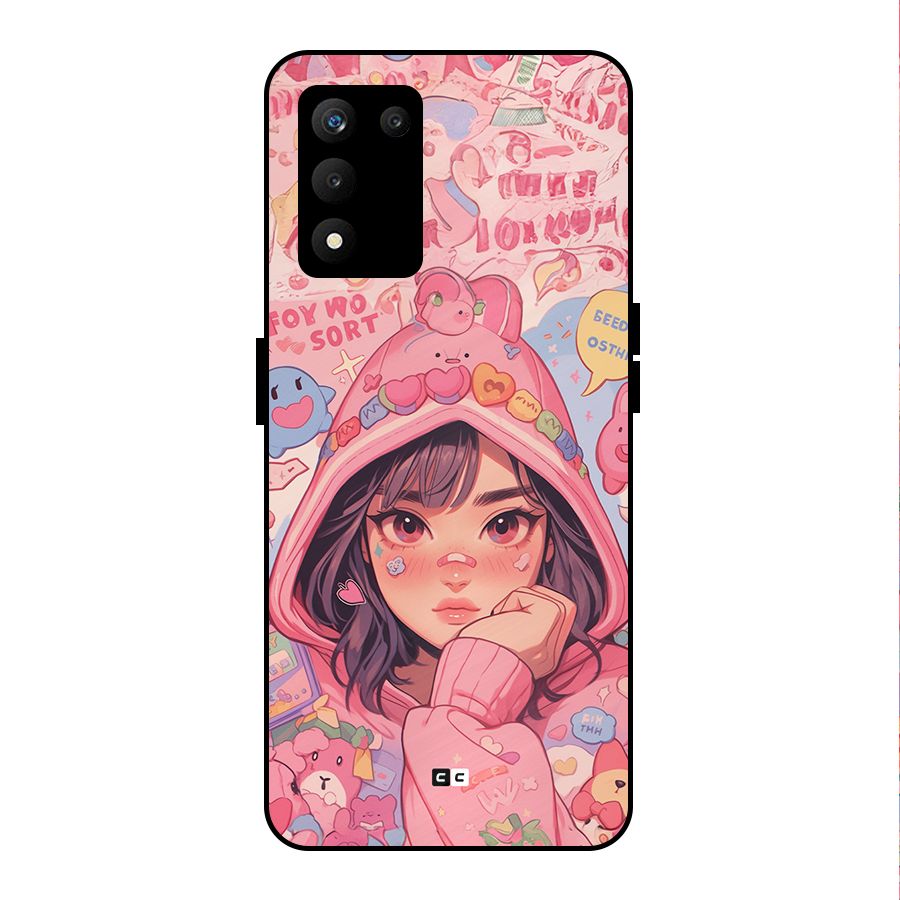 Cute Anime Girl Metal Back Case for realme 9 5G SE