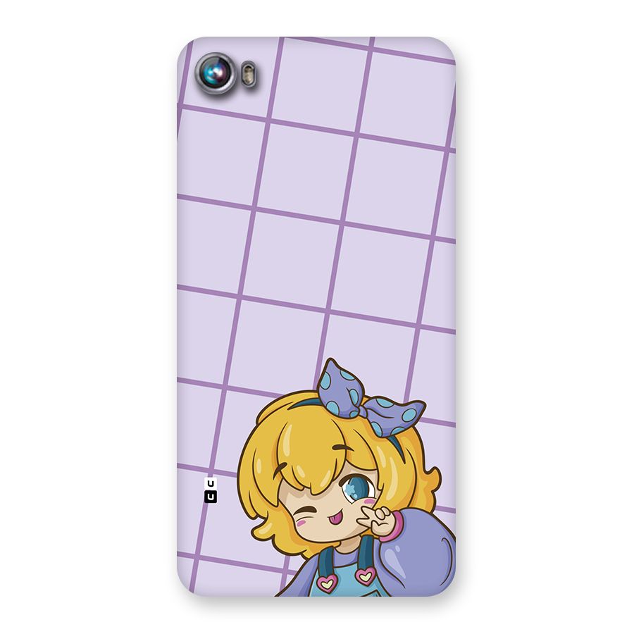 Cute Anime Illustration Back Case for Canvas Fire 4 (A107)