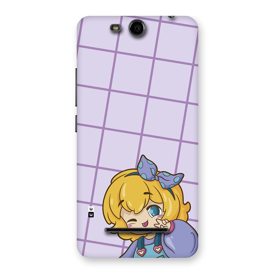 Cute Anime Illustration Back Case for Canvas Juice 3 Q392