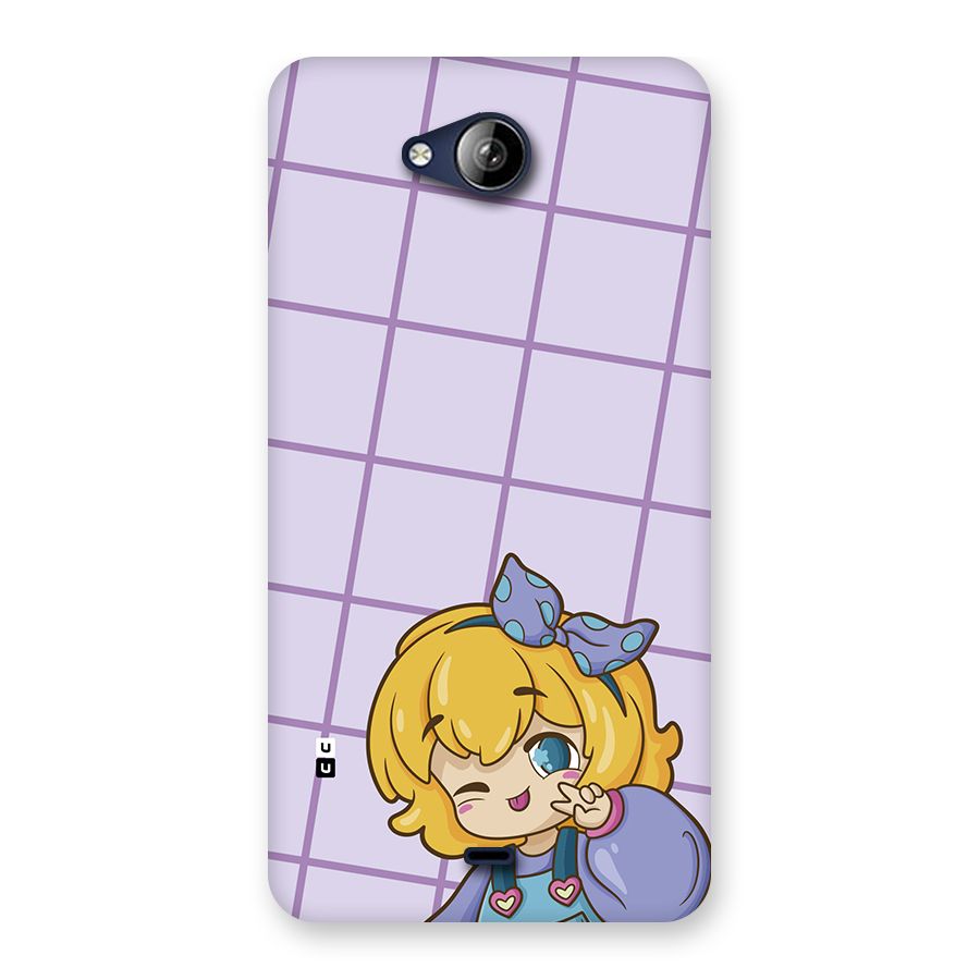 Cute Anime Illustration Back Case for Canvas Play Q355
